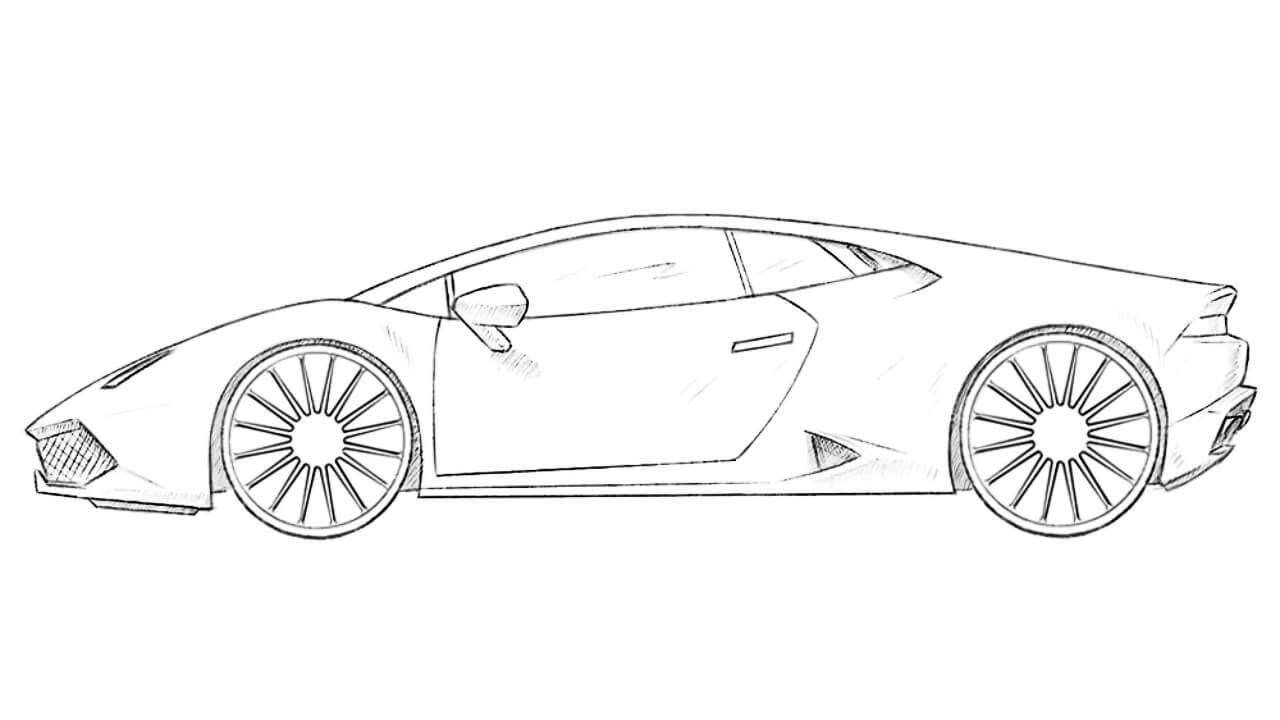 how to draw a supercar featured image