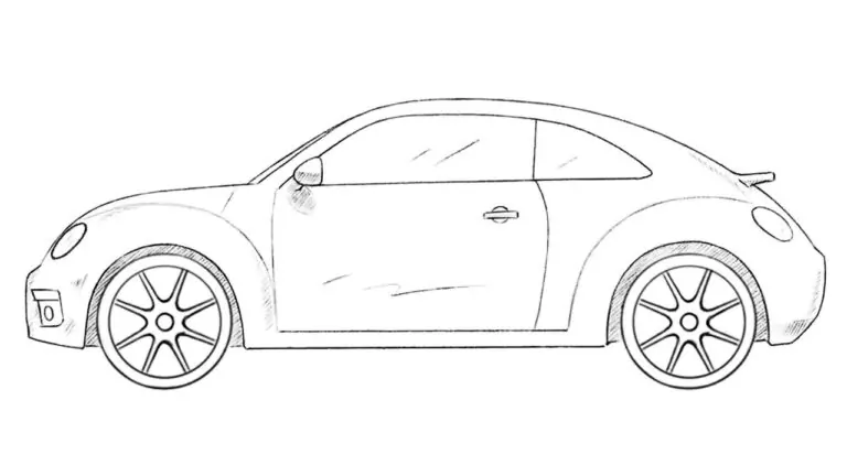 how to draw a volkswagen beetle featured image