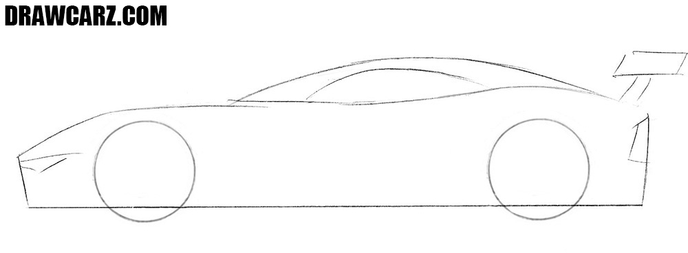 Outline the performance tires, spoiler, and windows