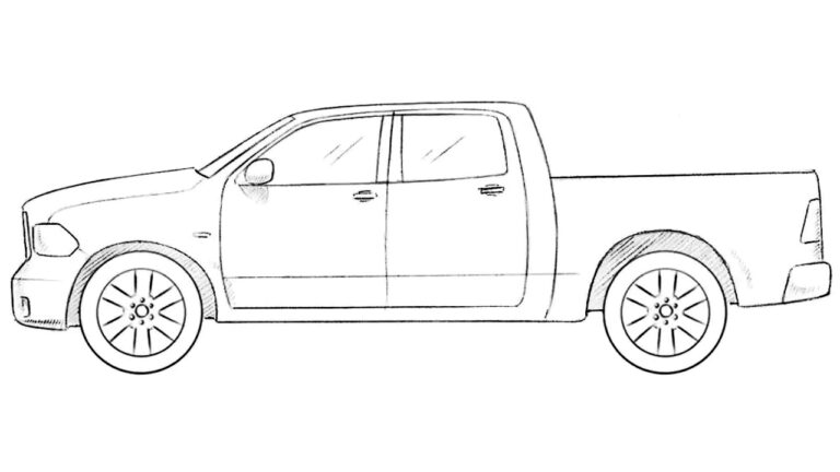 how to draw a dodge ram featured image