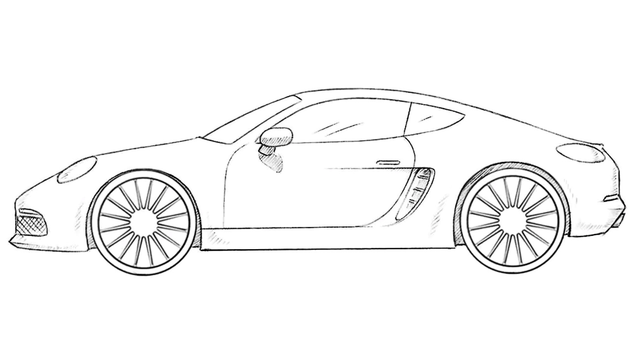 how to draw a sports car featured image