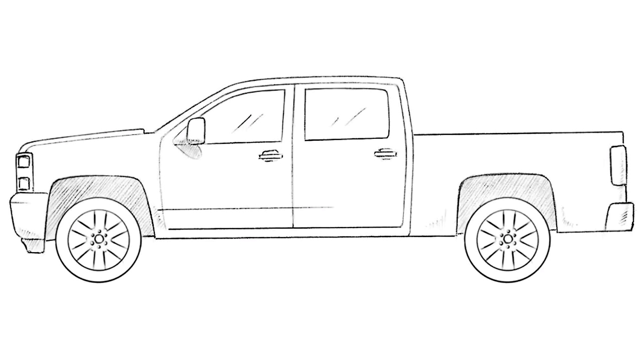 how to draw a chevy truck featured image