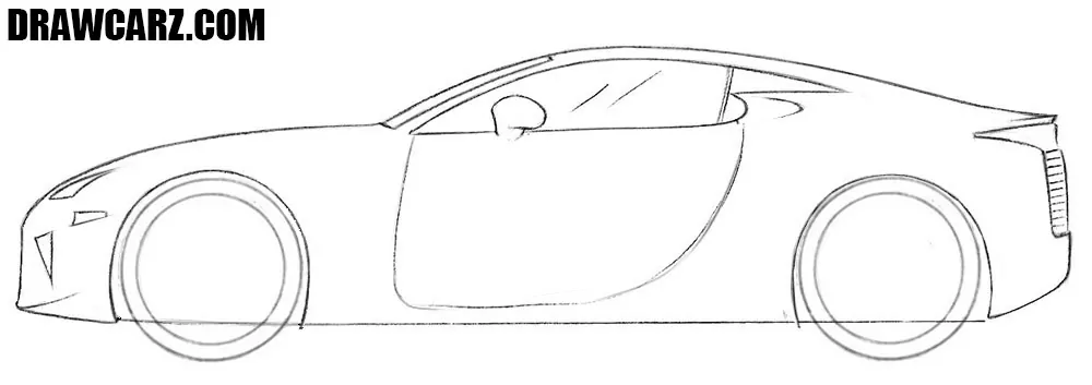 Illustrate the cool sports car back details
