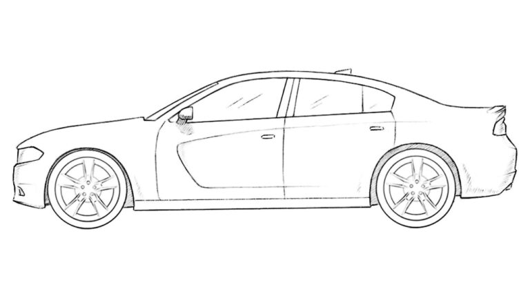 how to draw a dodge charger featured image