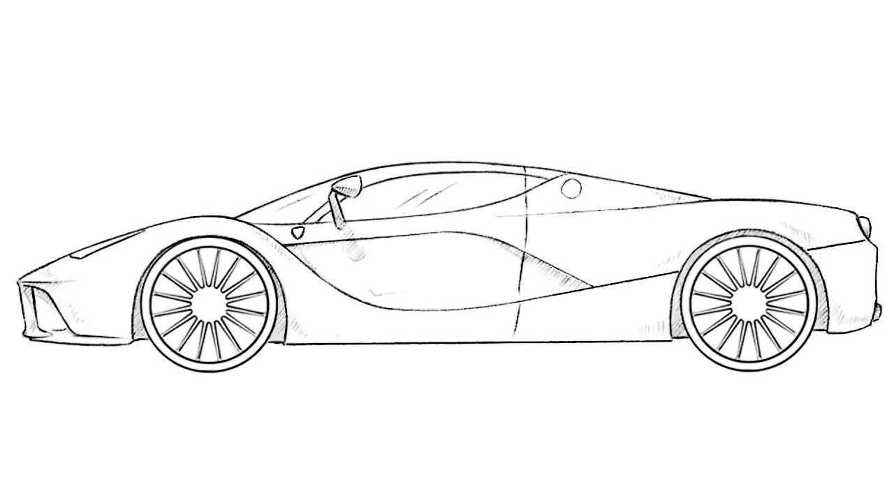 how to draw a ferrari laferrari featured image