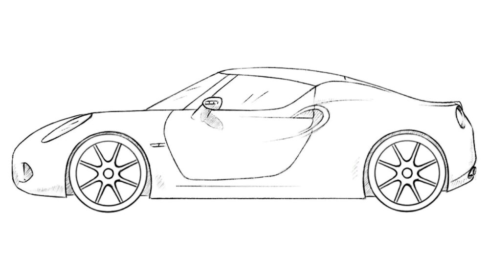 How to Draw a Nissan GT-R
