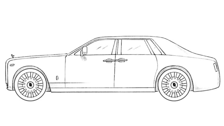 how to draw a rolls royce featured image