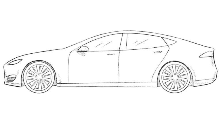 how to draw a tesla model s featured image