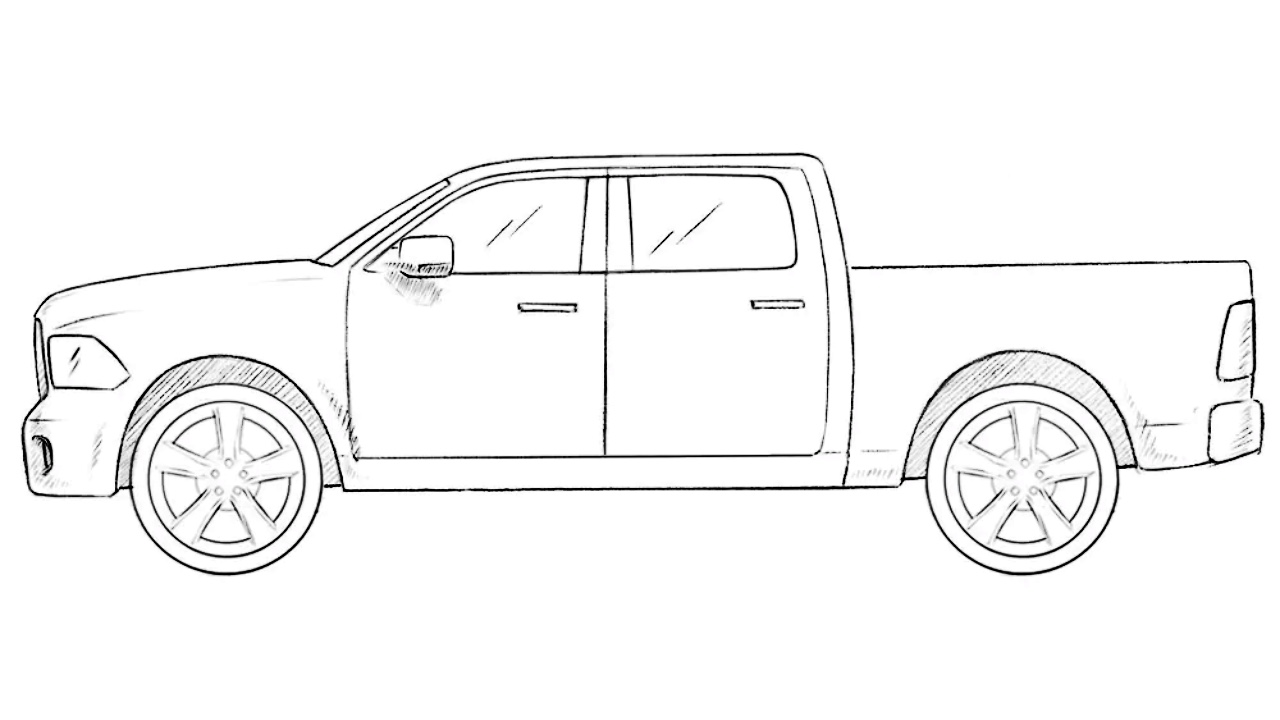 how to draw an american truck featured image