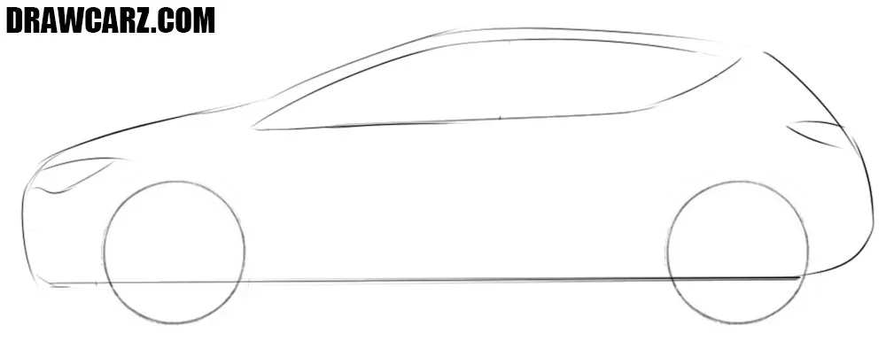 Mark the wheels, lighting positions and windows