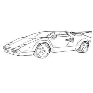 Download Lamborghini Countach Coloring Page - DrawCarz