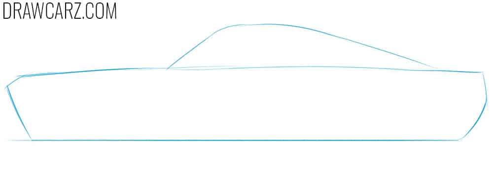 how to draw an old sports car