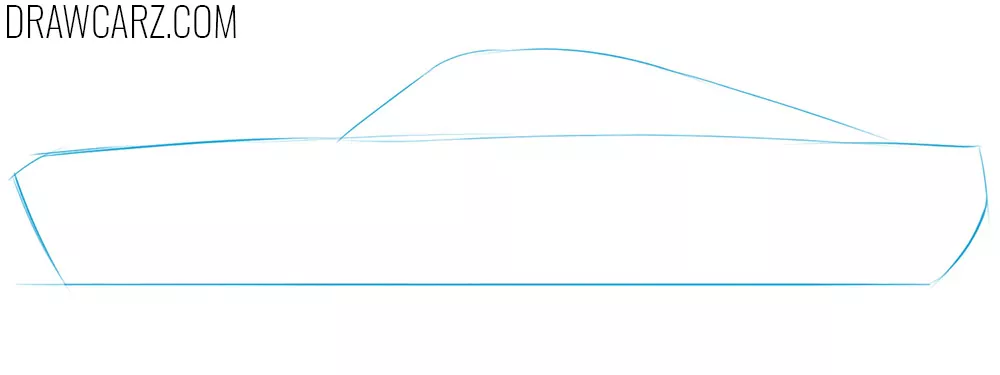 how to draw an old sports car