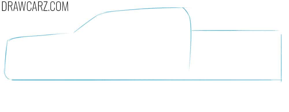 how to sketch a simple truck