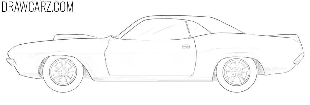 how to draw a drag race car