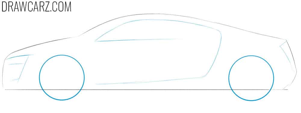 how to draw a realistic sports car