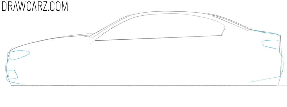 how to draw a bmw car for beginners