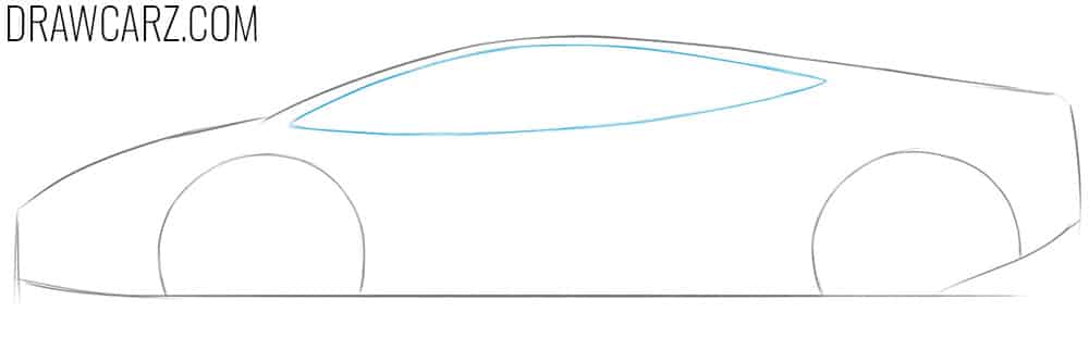 how to draw a cartoon lamborghini car
