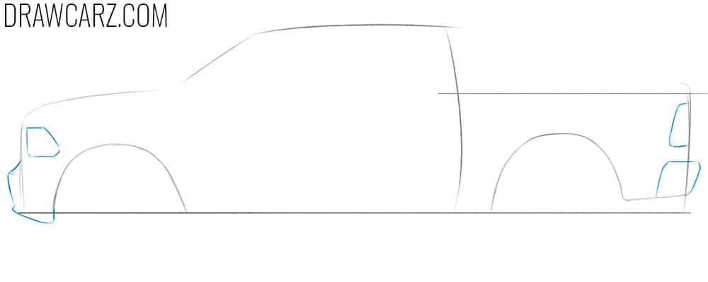 how to draw a dodge truck step by step