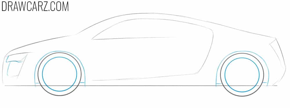 how to draw a realistic sports car step by step