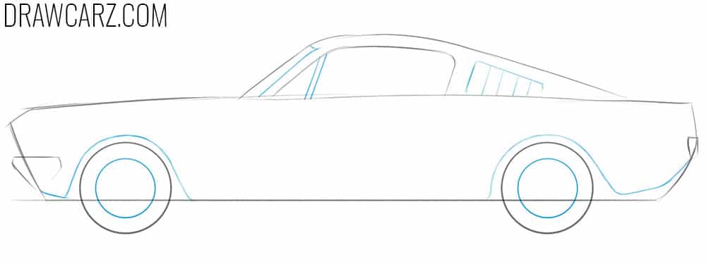 how to draw an old school car