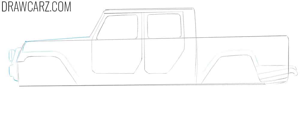 how to draw a Jeep easy