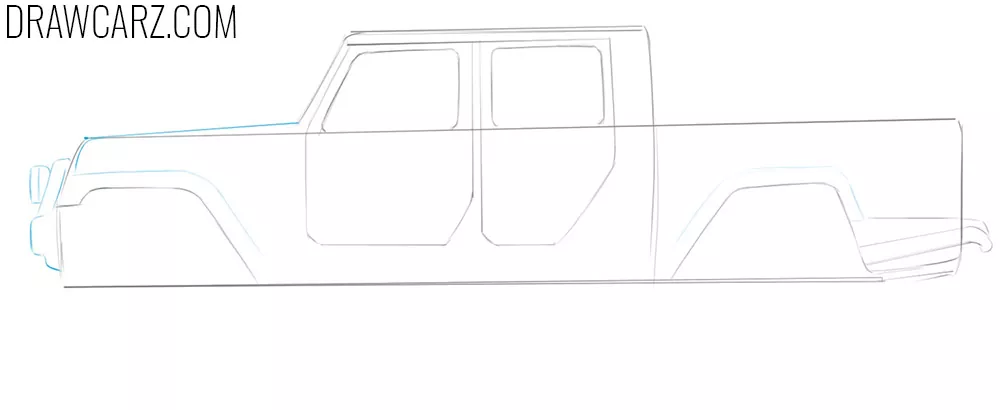 how to draw a Jeep easy