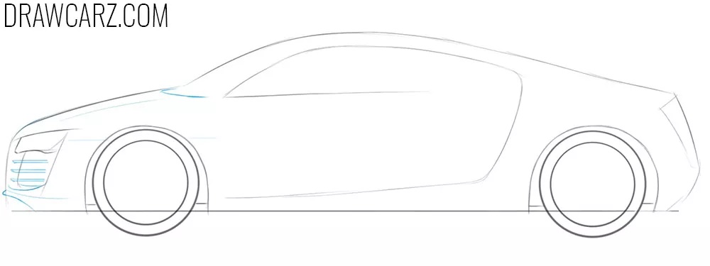 How to Draw an Audi RS7 - Easy Step-by-Step Tutorial