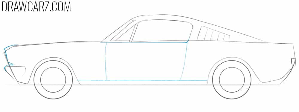 how to draw an old fashioned car step by step