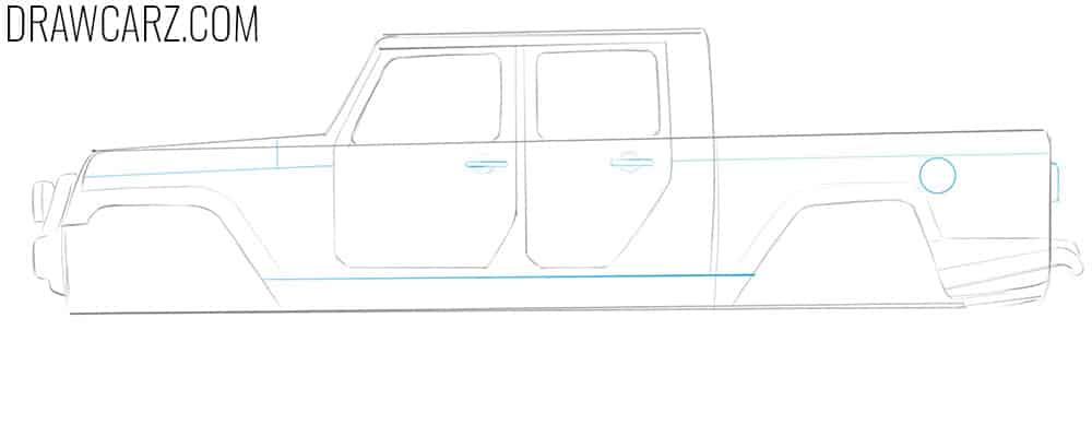 how to draw a Jeep