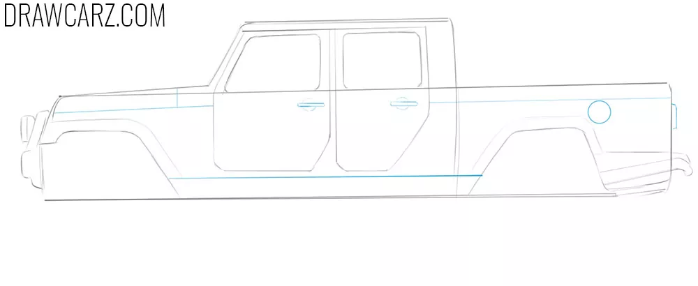 how to draw a Jeep