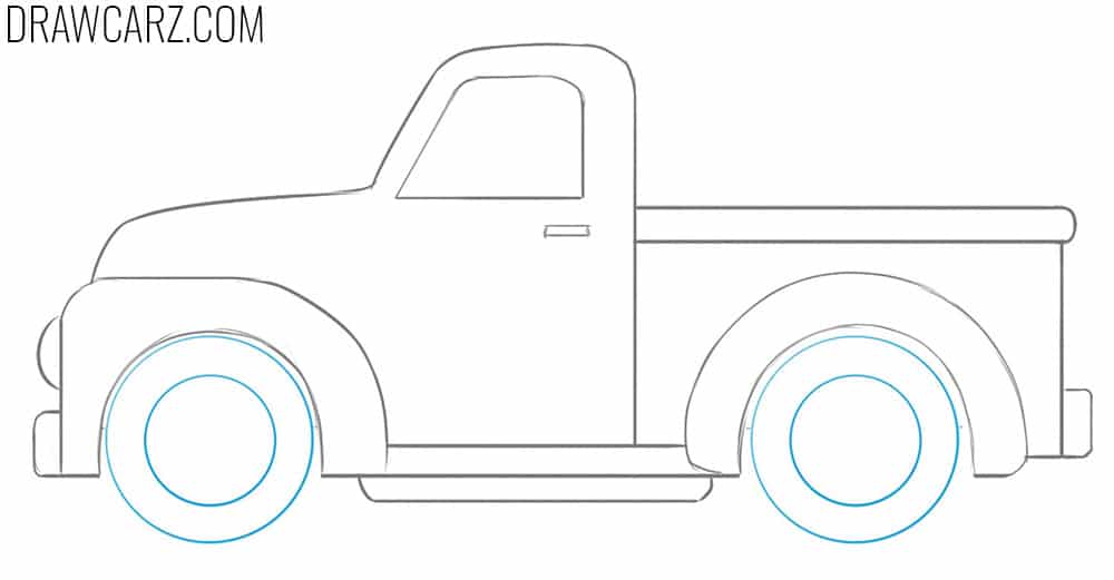 How To Draw A Pickup Truck For Kids