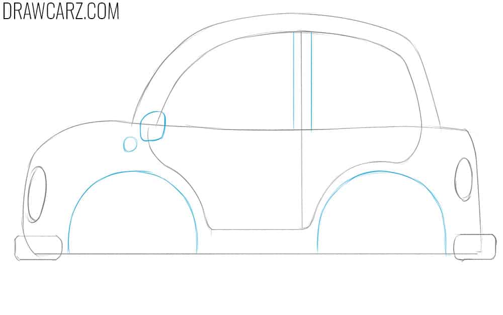 how to draw a cartoon car step by step easy