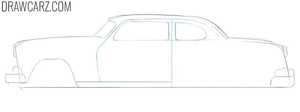 how to draw an antique car easy