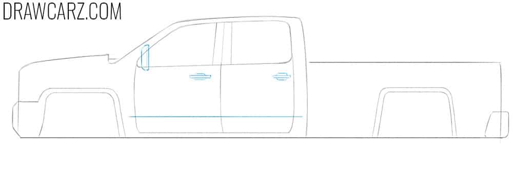 how to draw an easy truck step by step