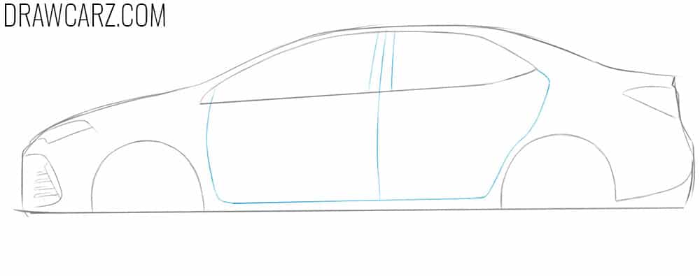 how to sketch a car