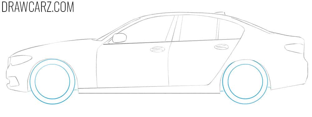 how to draw a bmw car step by step