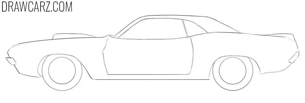 how to draw a drag race car