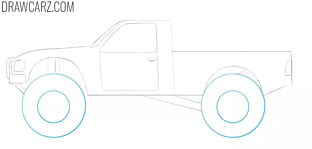 how to draw a off road truck step by step