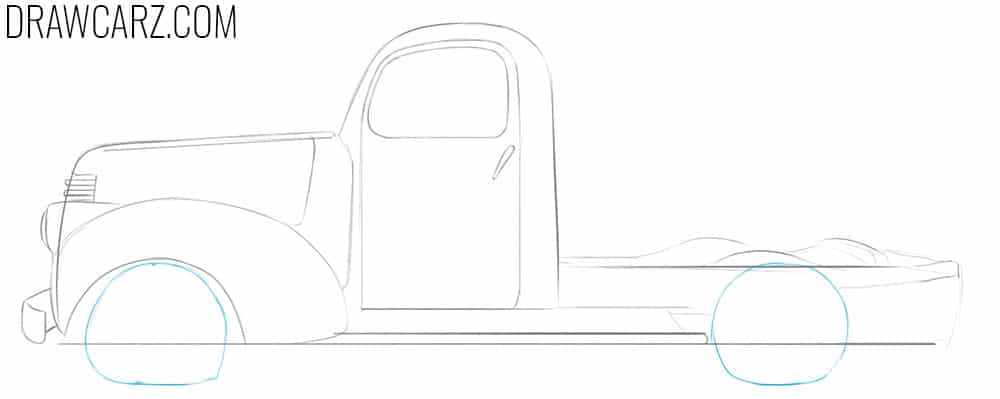 how to draw a truck