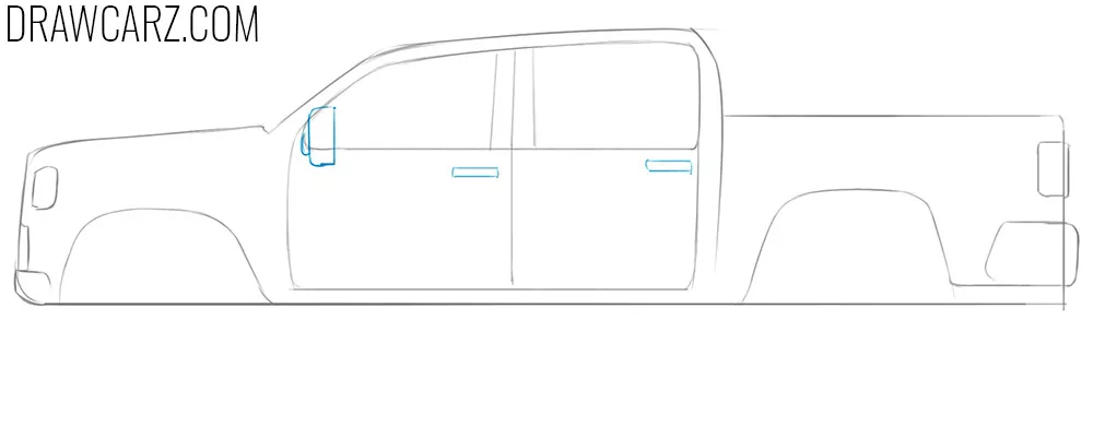 how to draw an easy truck step by step