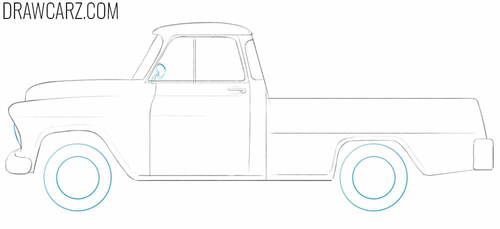 how to draw an old truck