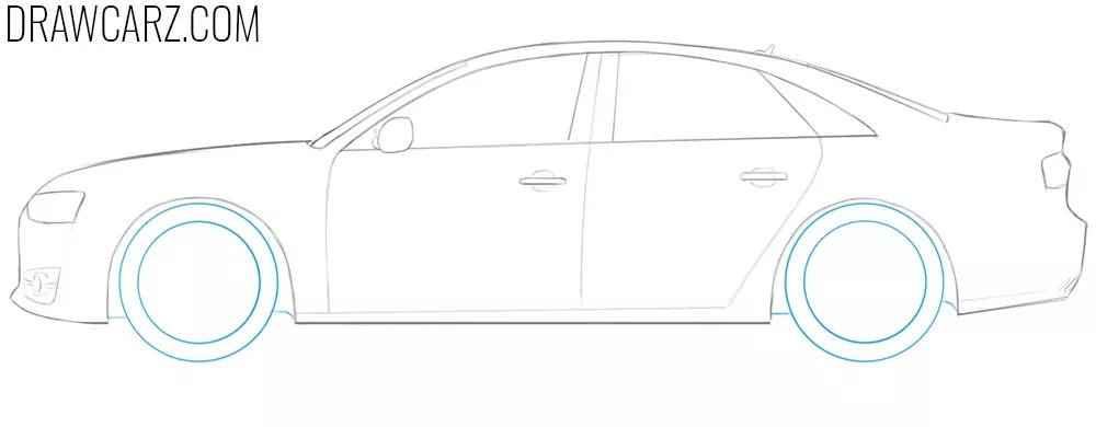 how to draw audi car easy