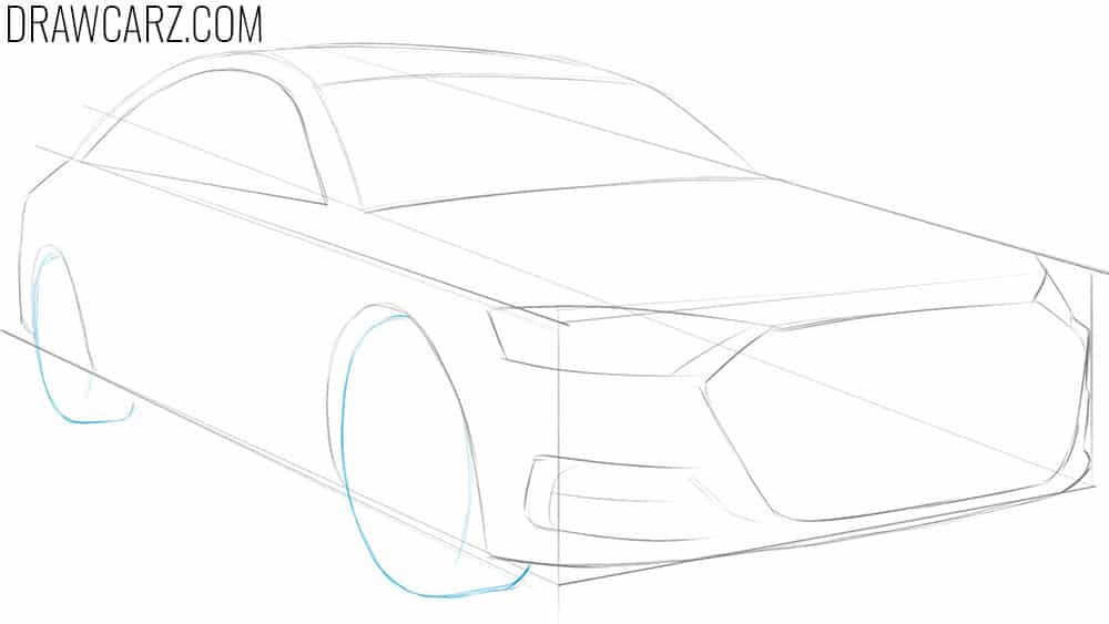 how to draw cars in perspective