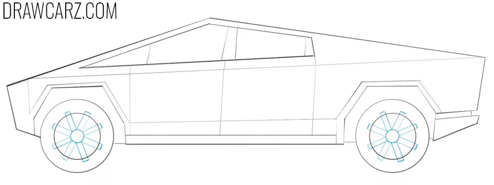 how to draw a cool truck step by step