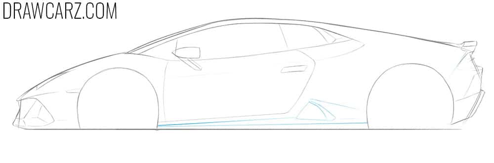 como desenhar um lamborghini huracan performante passo a passo