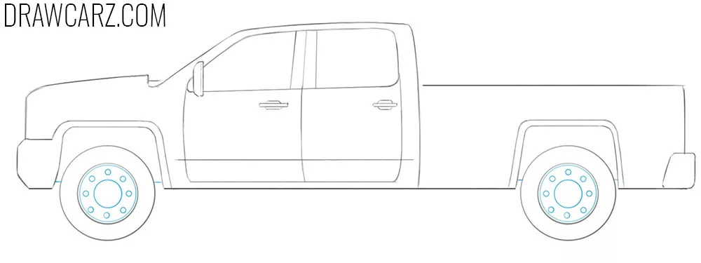 how to draw a truck easy step by step