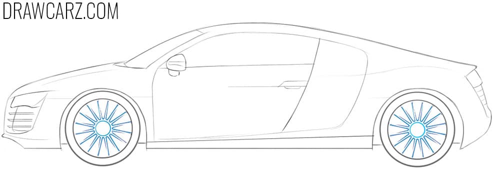 realistic car drawing