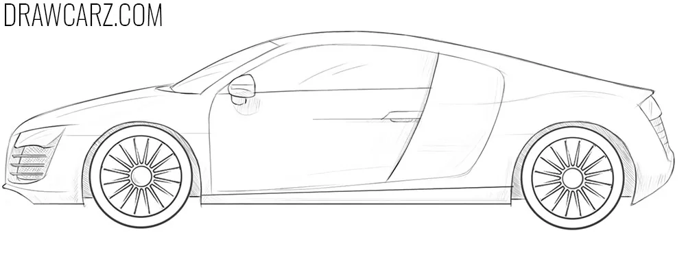 How to draw a realistic car