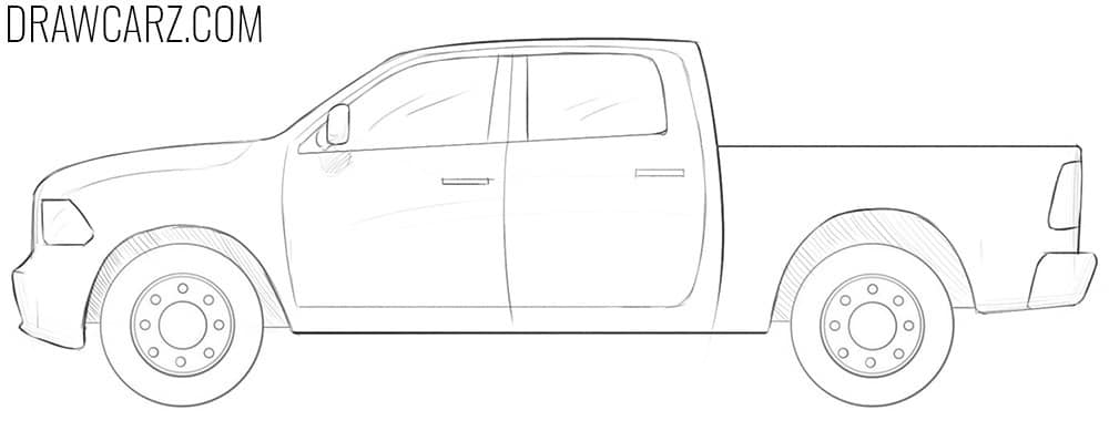 how to draw a Ram Truck